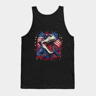 Patriotic Dinosaur Tank Top